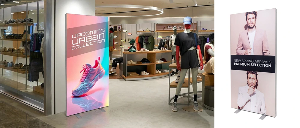 SEG LED Lightbox Easy Fabrix Light [100] Φωτιζόμενο Σταντ Διαφήμισης Αλουμινίου Υφάσματος Διπλής Όψης