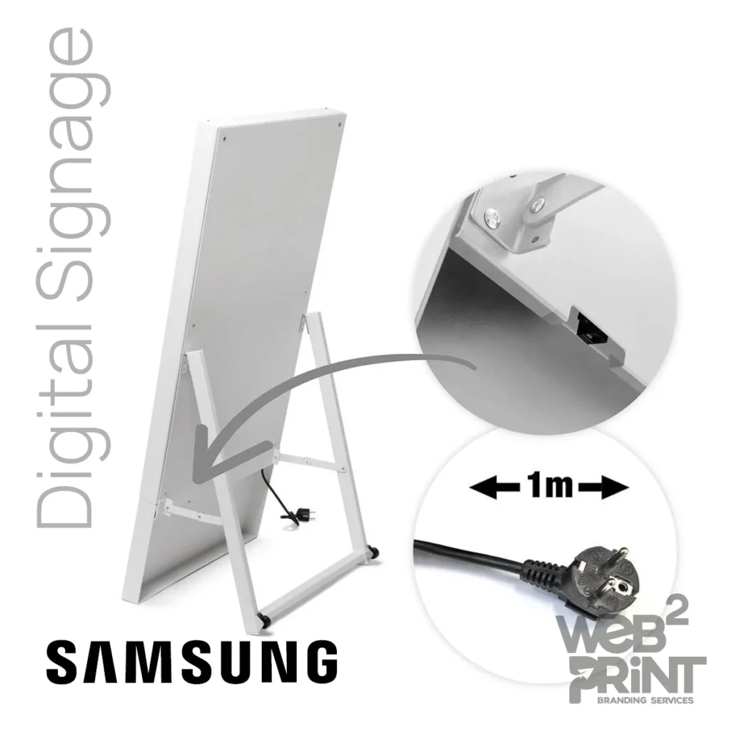 Διαφημιστική Οθόνη Βιτρίνας Samsung Digital Signage Τροχήλατη