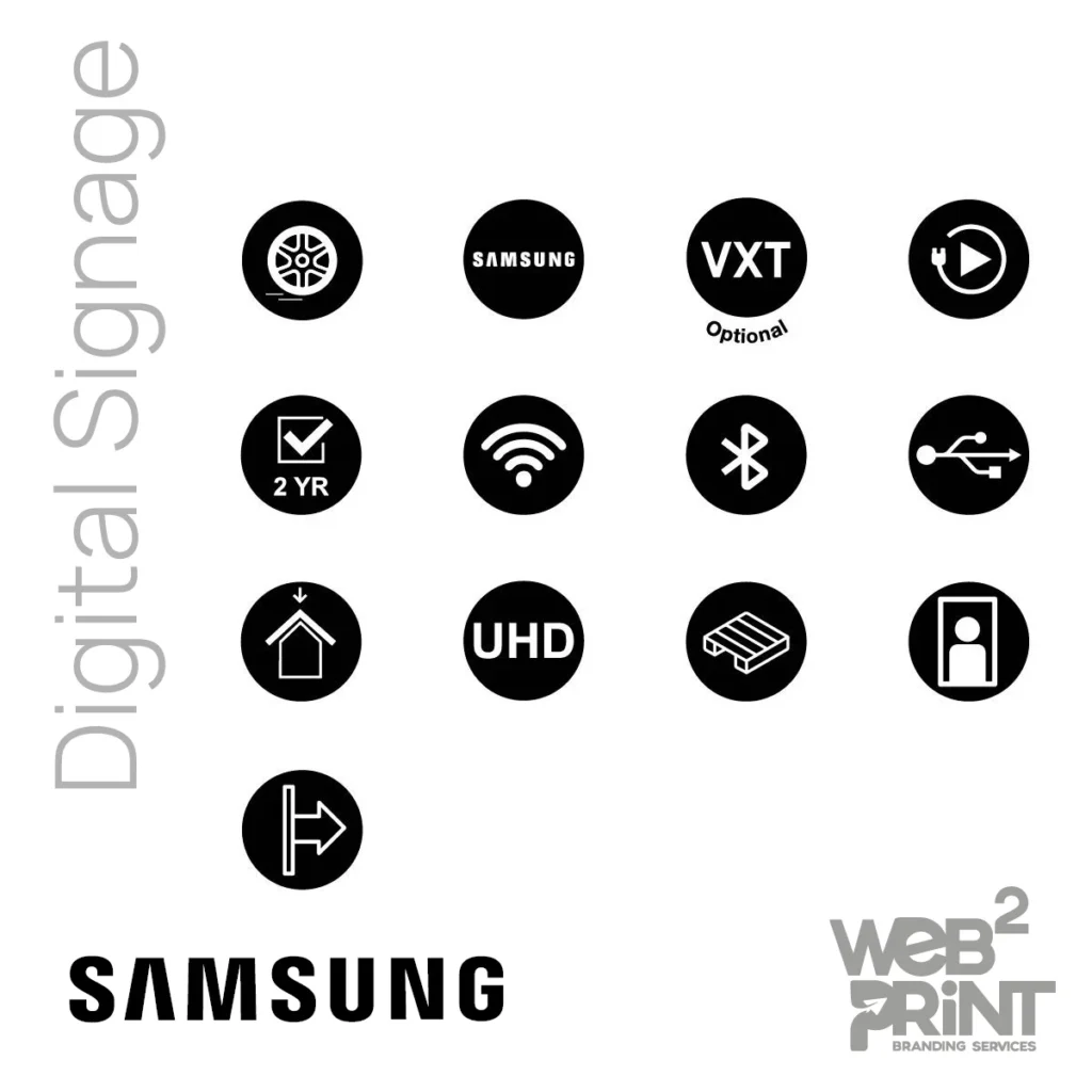 Διαφημιστική Οθόνη Βιτρίνας Samsung Digital Signage Τροχήλατη